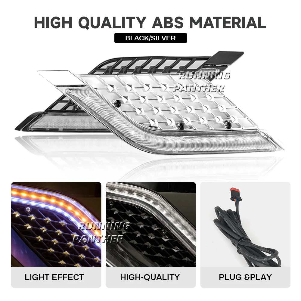 Motorcycle LED Light Radiator Grill Panels Decorative Light Lamp for Honda Goldwing Gold Wing GL1800 Tour DCT Airbag-motorcycle led lights,motorcycle accessories