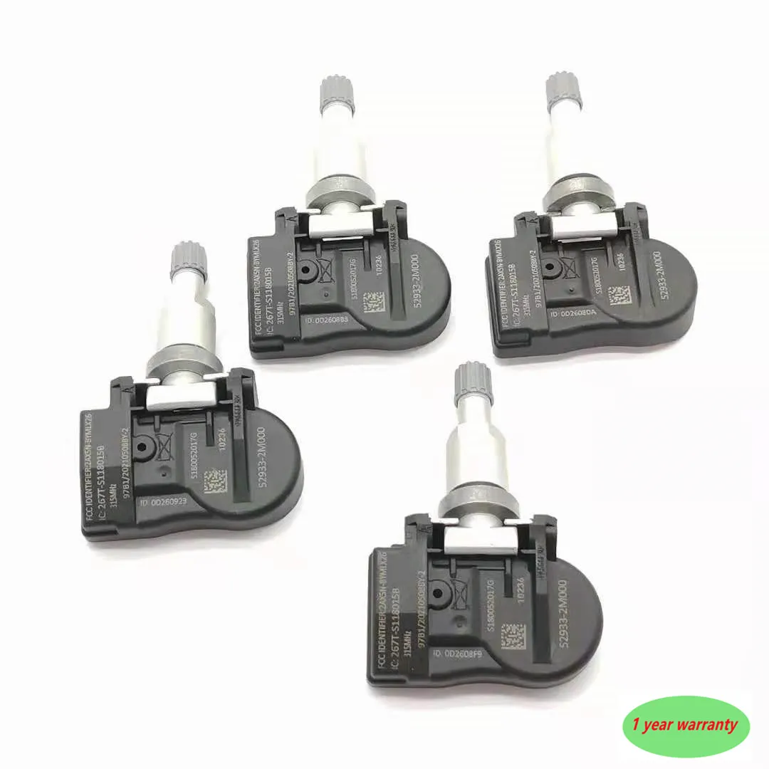 

4X Tire Pressure Sensor 52933-2M000 For Hyundai Accent Sonata Genesis Coupe Kia Forte Sorento Soul Optima TPMS 315MHz 529332M000