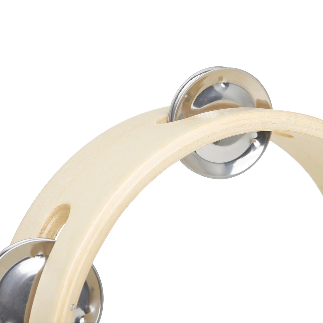 Tambourine 6 Inches Woodiness Ring Ring Orff Musical Instruments Shake Strike Drum Children's Toys Gift Stainless Steel Cymbals