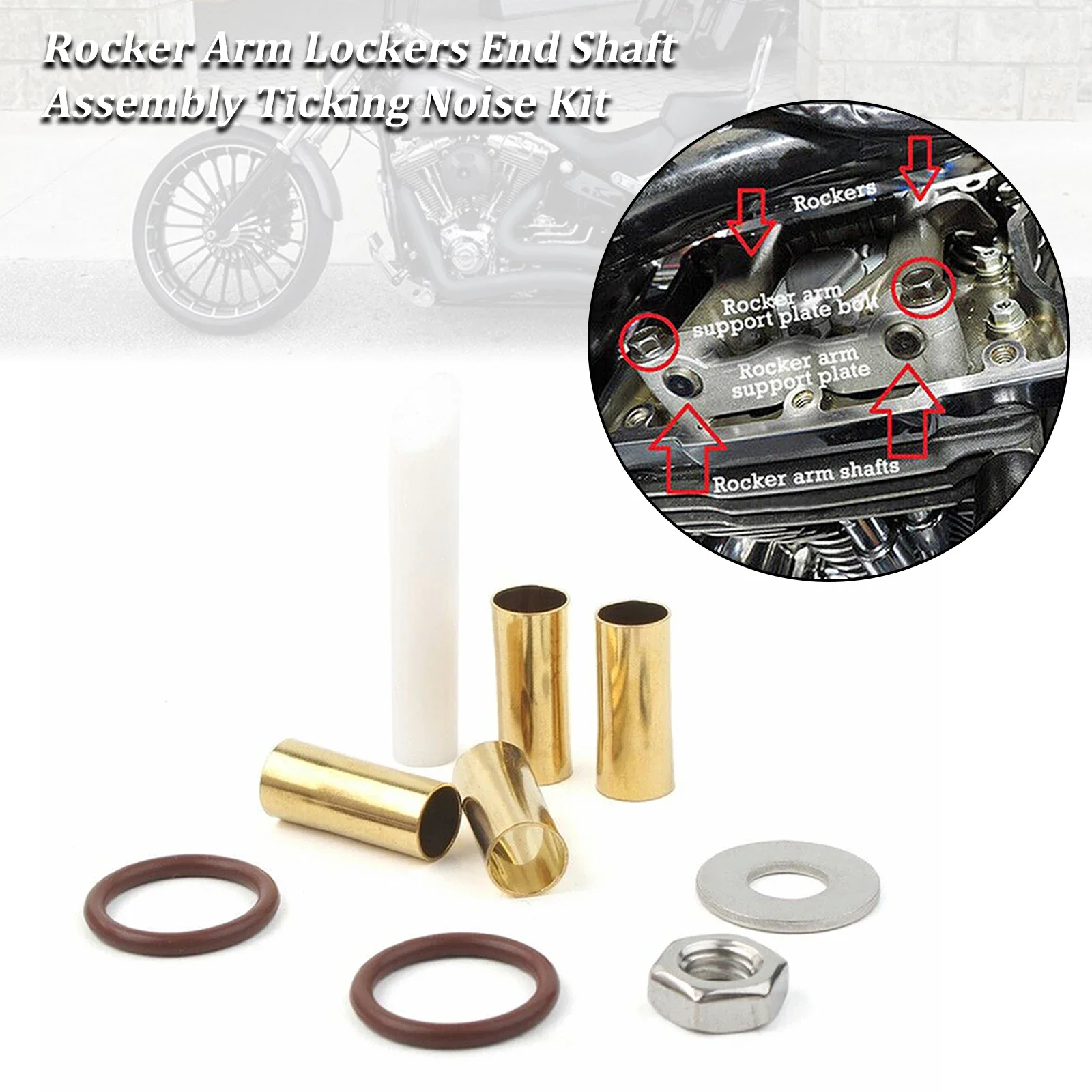 Motorcycle Locker Kit Motorcycle Rocker Locker Kit Arm Lockers End Shaft Assembly Ticking Noise Kit Fits For Harley Davidson Twin Cam Engine