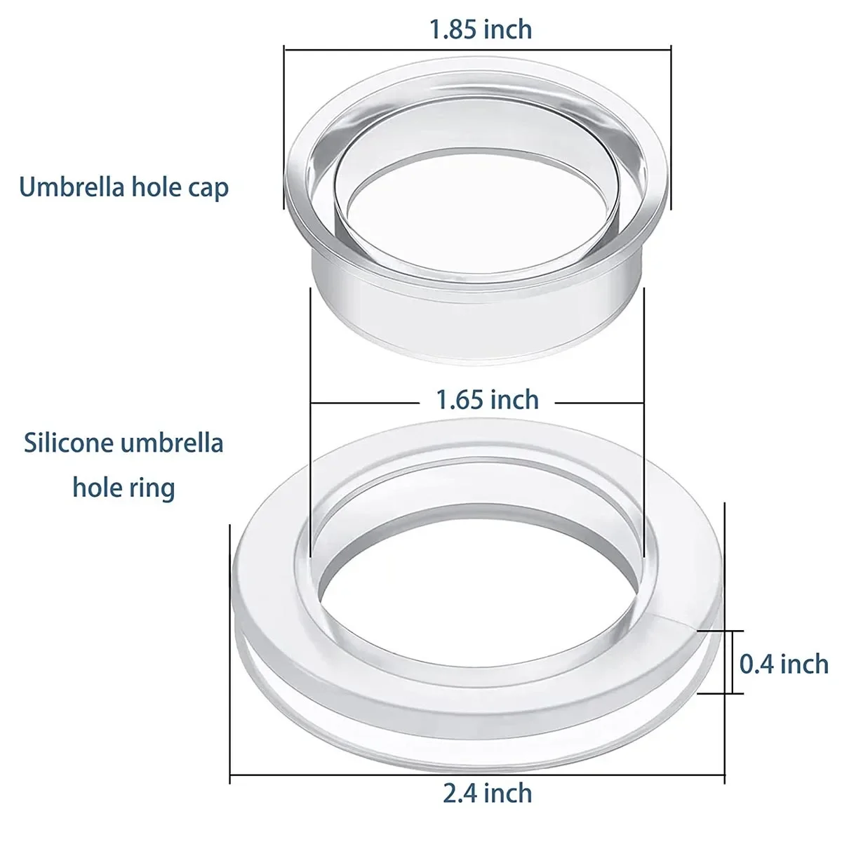 Ring Cap Outdoor Silicone Furniture Supplies Table Glass 1.6in Protection Hole Beach And Umbrella Plug Set Seal For