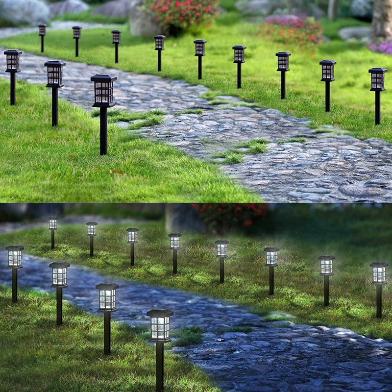 

12PCS Solar Pathway Light Outdoor Solar Garden Light Waterproof Solar Path Light For Lawn Patio Yard Landscape Walkway Driveway