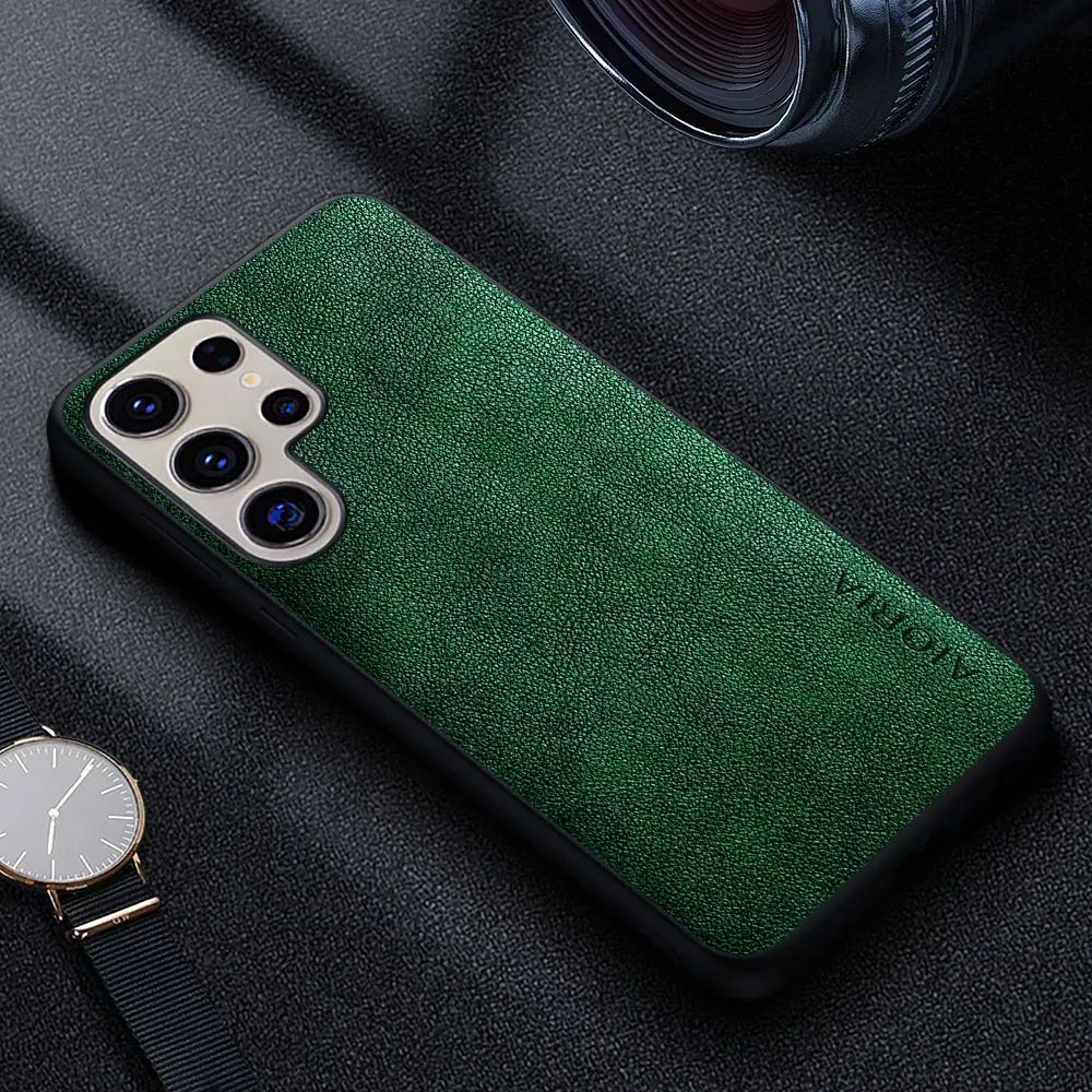 Premium Luxury Leather Retro Business Style Phone Case