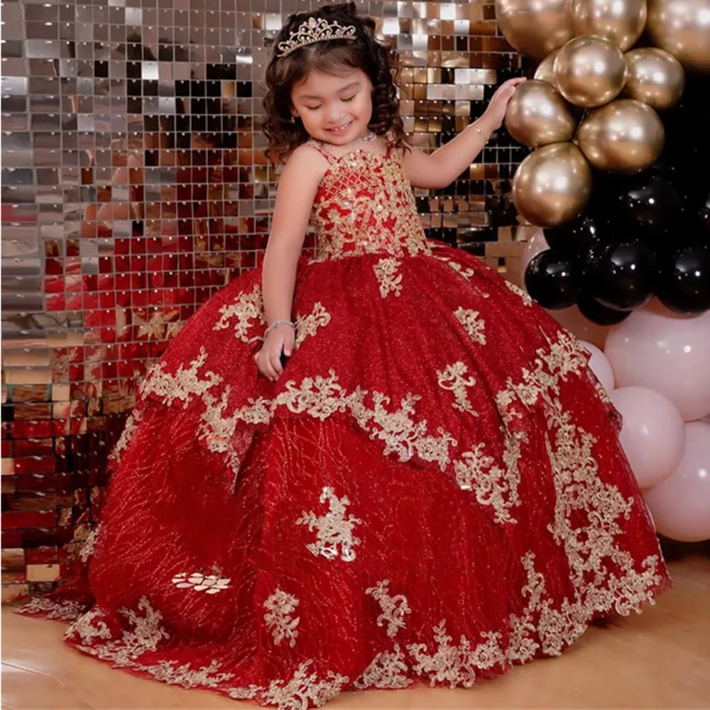 Girls Birthday Princess Dress Flower Girl Wedding Puffy Dress