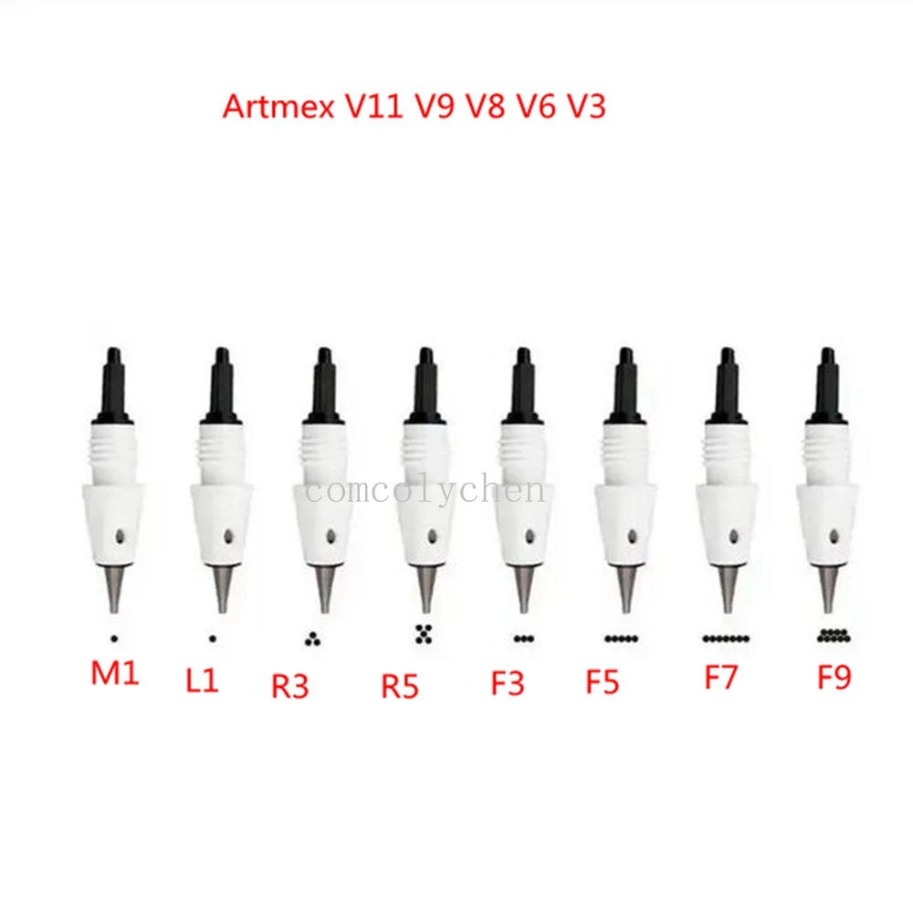 Tattoo Cartridge M1 L1 R3 R5 F5 F7 Tips Used for Artmex V8 V6 V9 V11 PMU Microblading Semi Permanent Makeup Machine