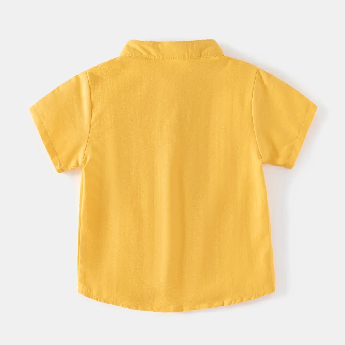 Baby Boys Blouse Toddler Short Sleeved T-shirt Kids Solid Color Shirts with Pocket Summer Children's Cotton Clothing Casual