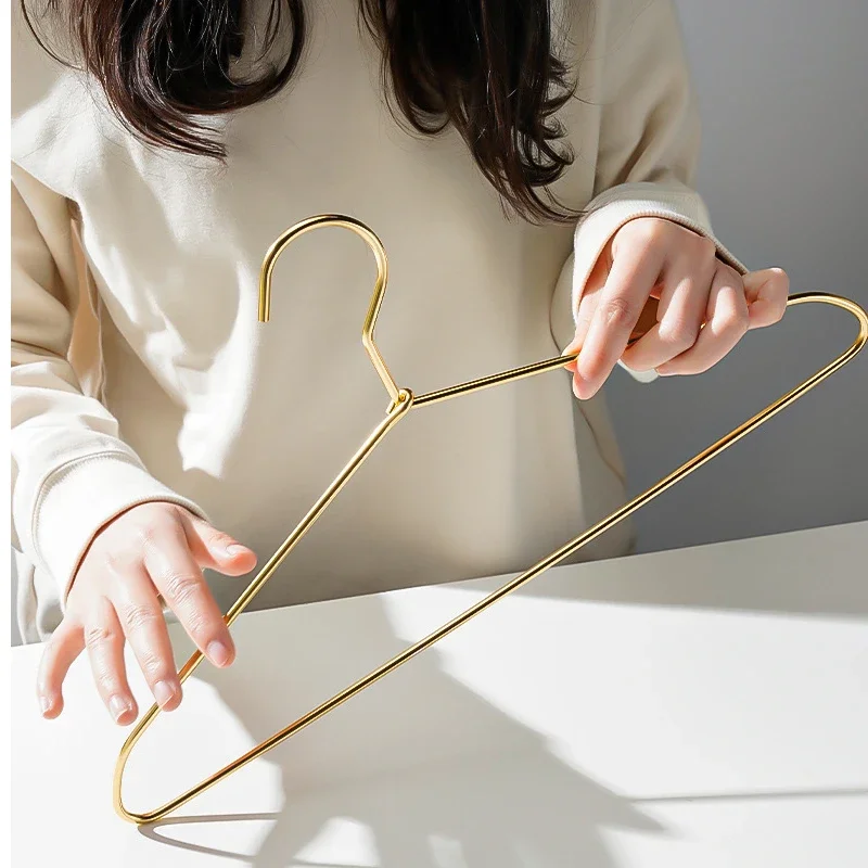 10pcs Non-Slip Clothes Hanger Skirt Coat Drying Hanger Wardrobe Clothing Storage Sapce Metal Save Organizer