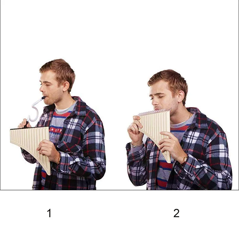 1pc Pan Flute 16/18 Pipes Panpipes AC Tone Tunable Flauta Abs Romanian Base Panflute Professional Pan Pipe Musical Instrument pan flute