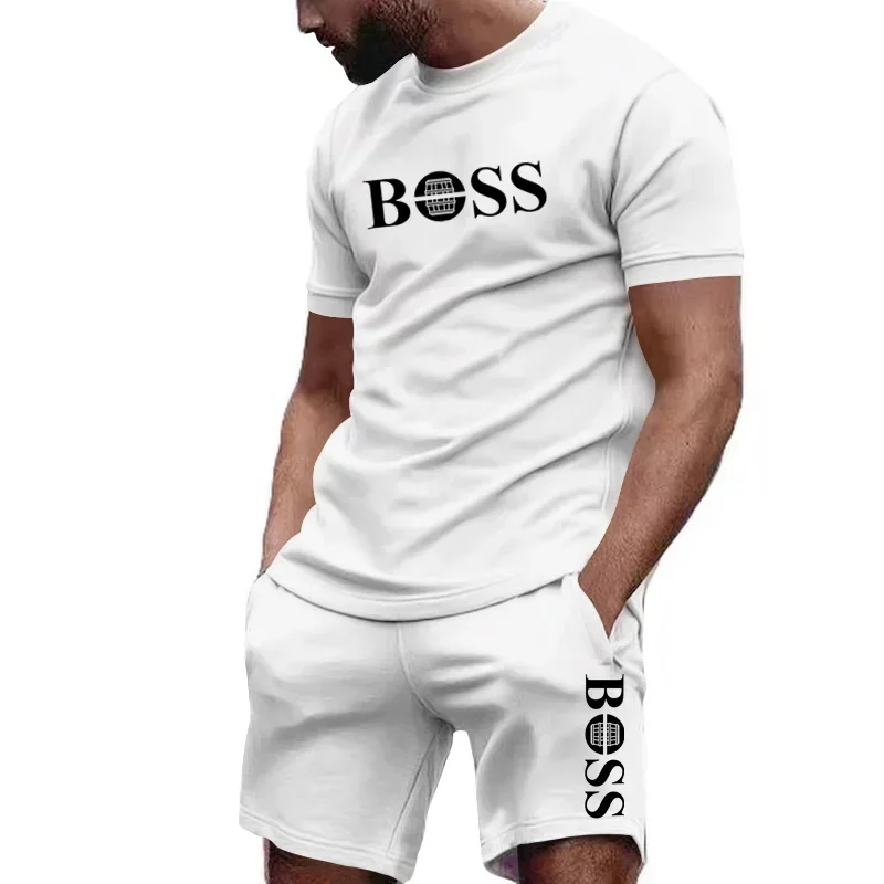Men's Two-piece Sportswear Short Sleeved T-shirt and Pants Running and Fitness Sportswear summer sports suit,sports set,tracksuit set,outdoor suit set