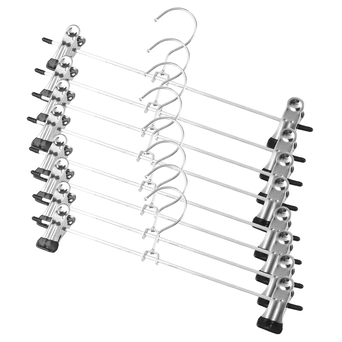

20pcs Stainless Steel Anti-Slip Clothes Drying Hanger with Clips Pants Drying Rack