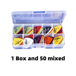 Vibrant Multicolor Premium Plastic Guitar Picks - Set of 24/50/100 Pieces (1 Box and 50 mixed)