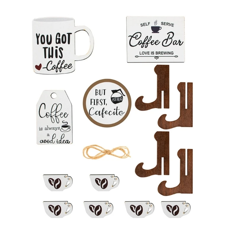 

Кухонные бытовые настольные украшения, деревянный орнамент, набор аксессуаров для рабочего стола