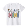 2pc Colorful Flower Letter MAMA and MINI Matching Family Outfits Mothers Day Gift Blessed Mommy and Kids Leisure Fun T-Shirt 6
