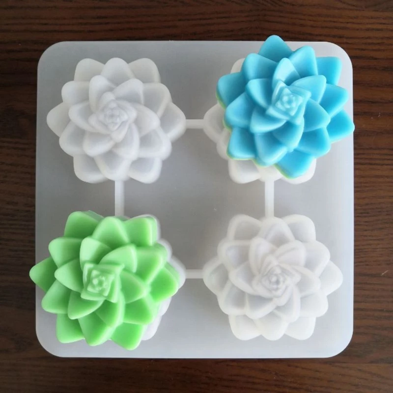 Succulents Plant Epoxy Resin Mold Handmade DIY Craft Plaster Soap Silicone Mould Drop shipping
