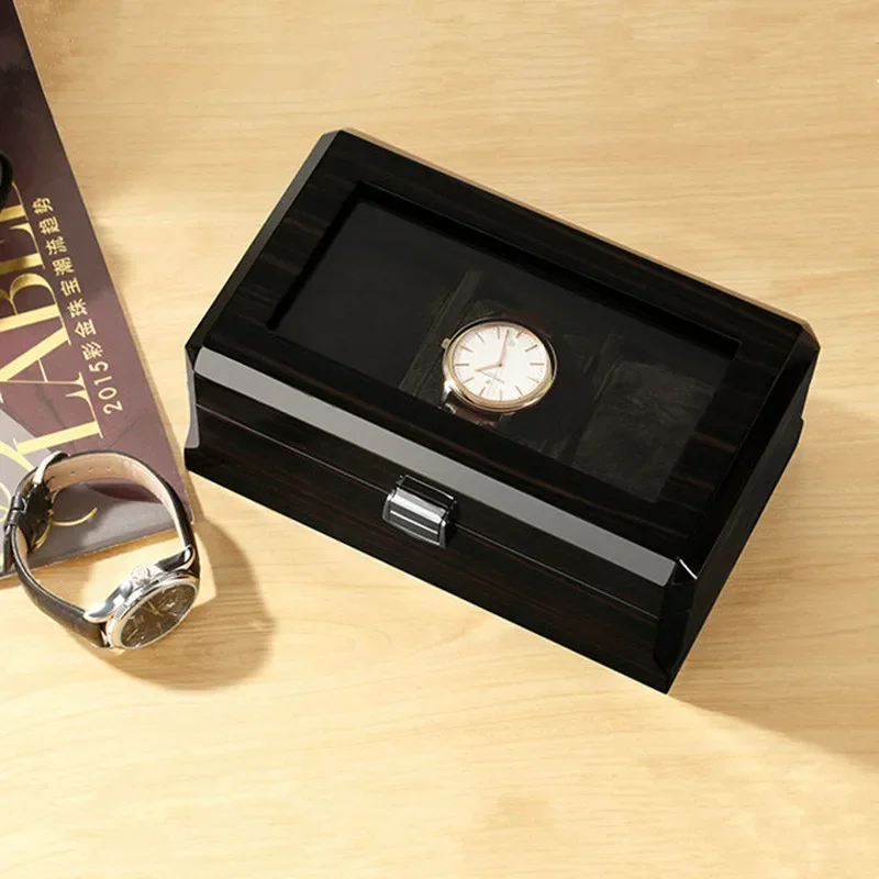 Luxury Wood Grain Watch Box 3 Slots Velure Quartz automatic Mechanical Series Storage Smooth Surface Watch Box Jewelry Gift