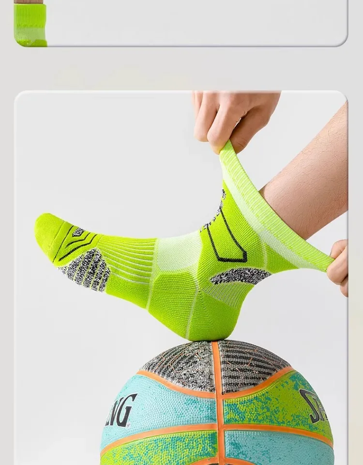 Professional Marathon Running Sock Men  Sports Fitness Thickened Cushioned Short Tube Low Cut Boat Ankle Socks Sports Socks