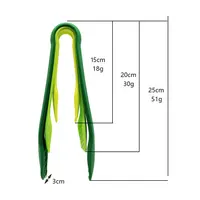 JCD 3 pièces pinces alimentaires en plastique pinces de cuisine pince de cuisson antidérapante pince BBQ outils à salade gril accessoires de cuisine 2