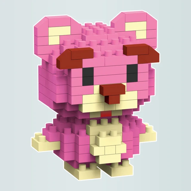Lion King Simba, Pumbaa Building Block, Lotso, Winnie Micro Block Model Kit, Collectible Disney Characters Toys, DIY Puzzle Gift 6