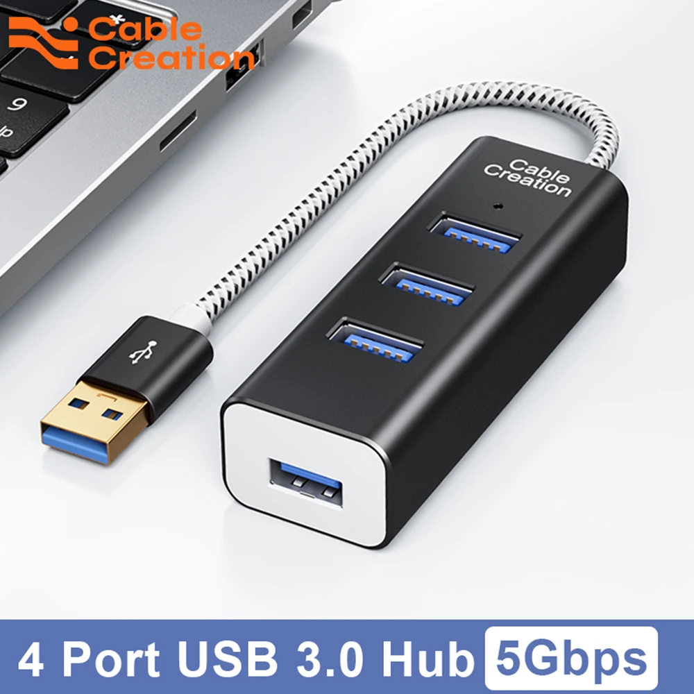 CableCreationUSBHub4PortUSB30HubAdapter5GpbsHighSpeedfor