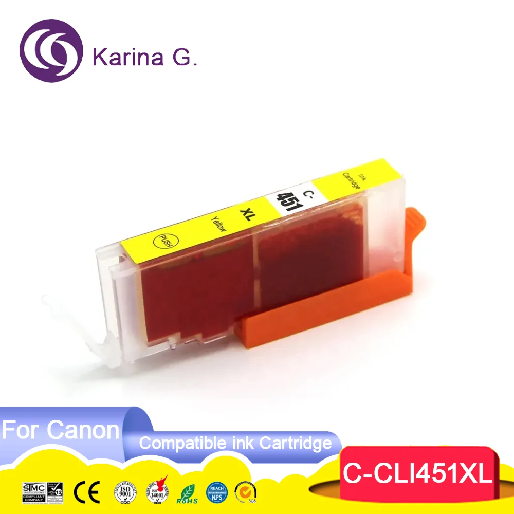PGI-450XLBK 450 451 450XL 451XL PGI450 CLI451 Compatible Color Inkjet Ink Cartri