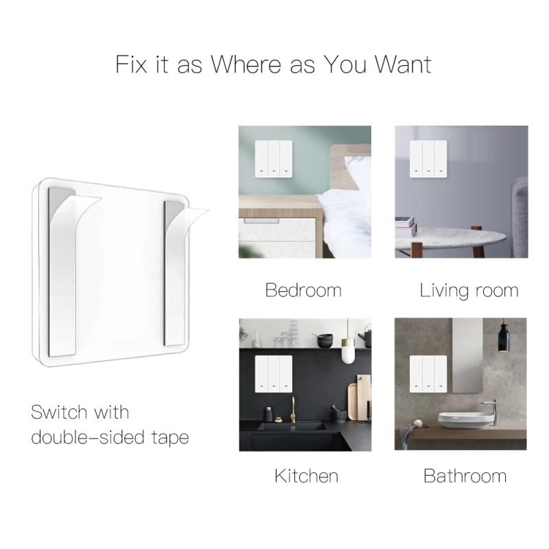 Tuya Zigbee 스마트 씬 스위치, 무선 벽 푸시 버튼 스위치, 배터리 전원, 스마트 홈, 스마트 라이프, 원격 제어, 1/2/3 갱