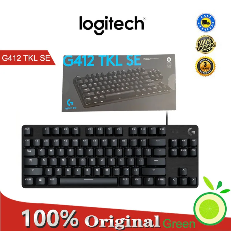 

Logitech G412 TKL SE electronic game mechanical keyboard, USB white LED backlight, compatible with Windows and MacOS, suitable f