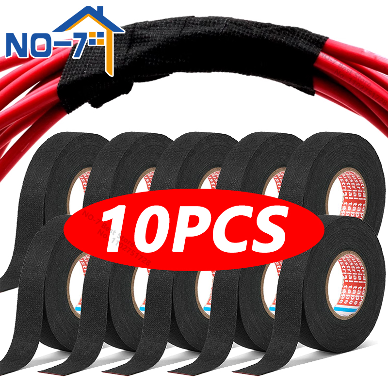 Automotive Cloth Wire Harness Tape Heat Resistance Waterproof Insulating Electrical Tape Black Self Adhesive Fabric Tape