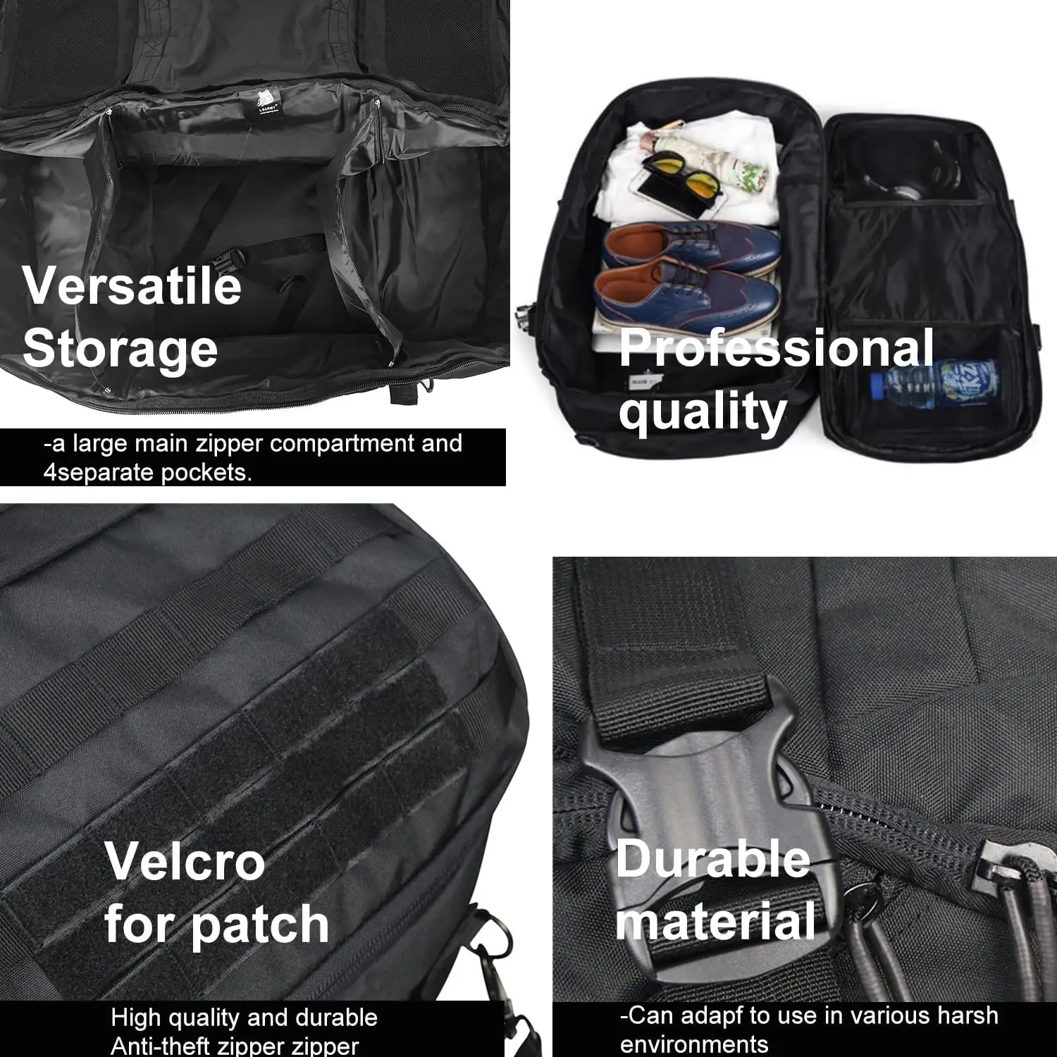 3 in 1 Outdoor Backpack Travel Waterproof Duffel Bag Men Women Sports Fitness Duffel Bag Backpack 45L Weekend Rolling Backpack 3