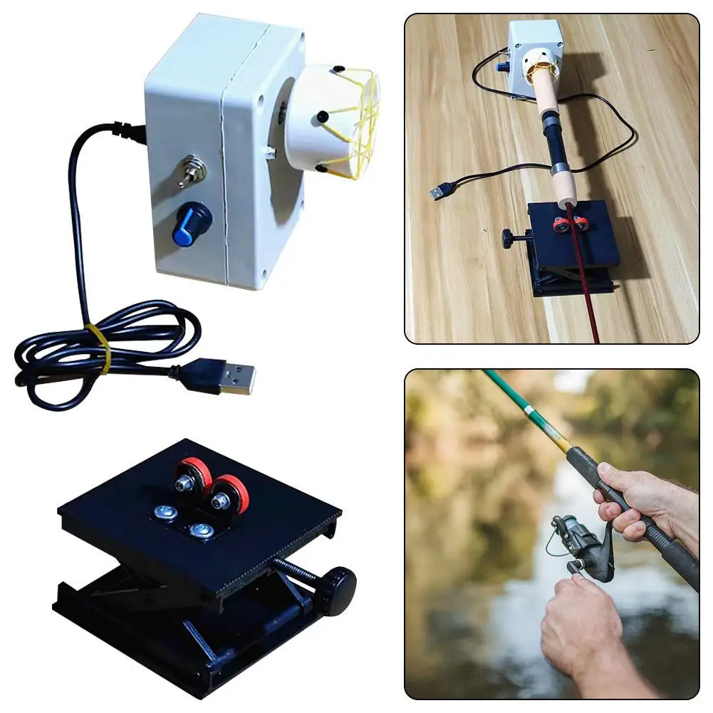 

1 Set Portable Professional Fishing Rod Making Winding Electric Drive Machine DIY Adjustable 0-50RPM Wire Wrapping Machine