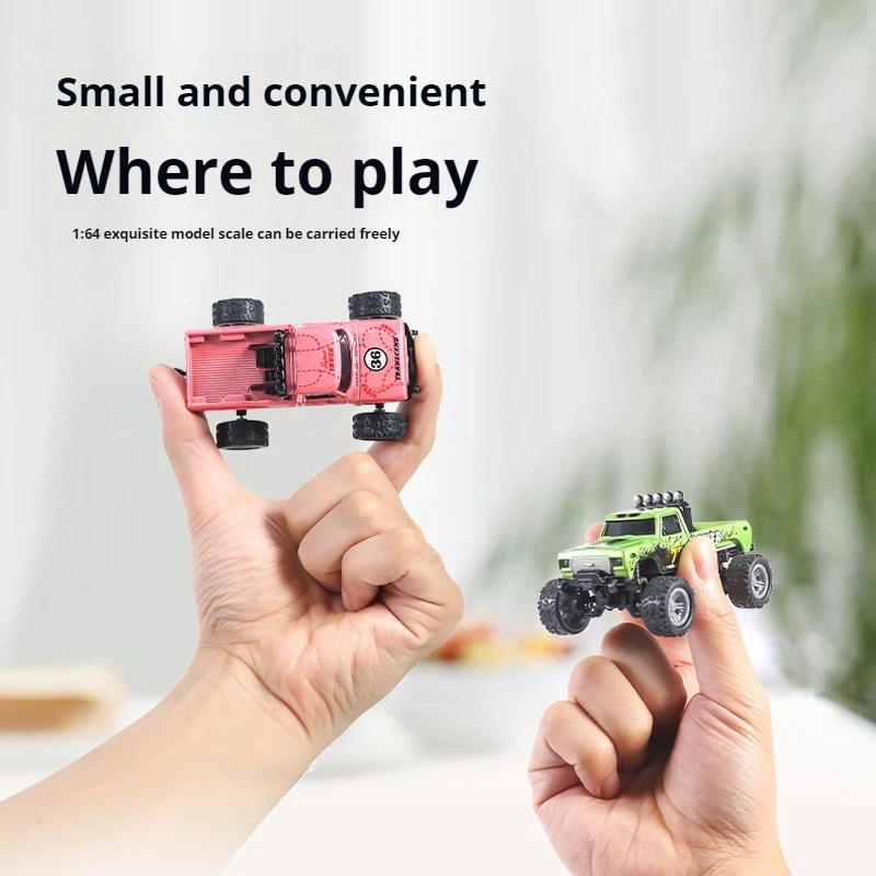 1:64 Speed Mini Remote Control Car Alloy Off-Road Shock Absorber Climbing Car Cool Light Shock Absorber Children'S Toy Xmas Gift 2