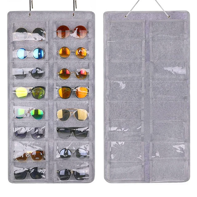 16 Slots Filz Brillen ständer Halter hängende Sonnenbrille Organizer Tasche  Display Brille Aufbewahrung tasche tragbare Reise brille Fall - AliExpress