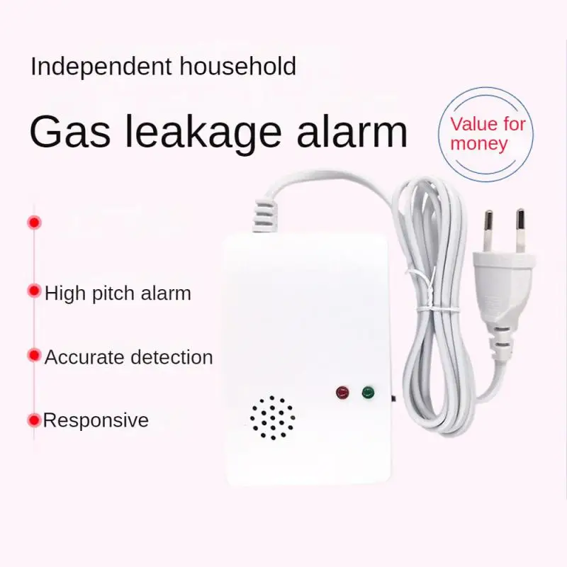 

CORUI Combustible Gas Alarm Sensor Gas Leakage Detector EU Plug Standalone Natural/Liquefied Gas Leak Detector For Home Security