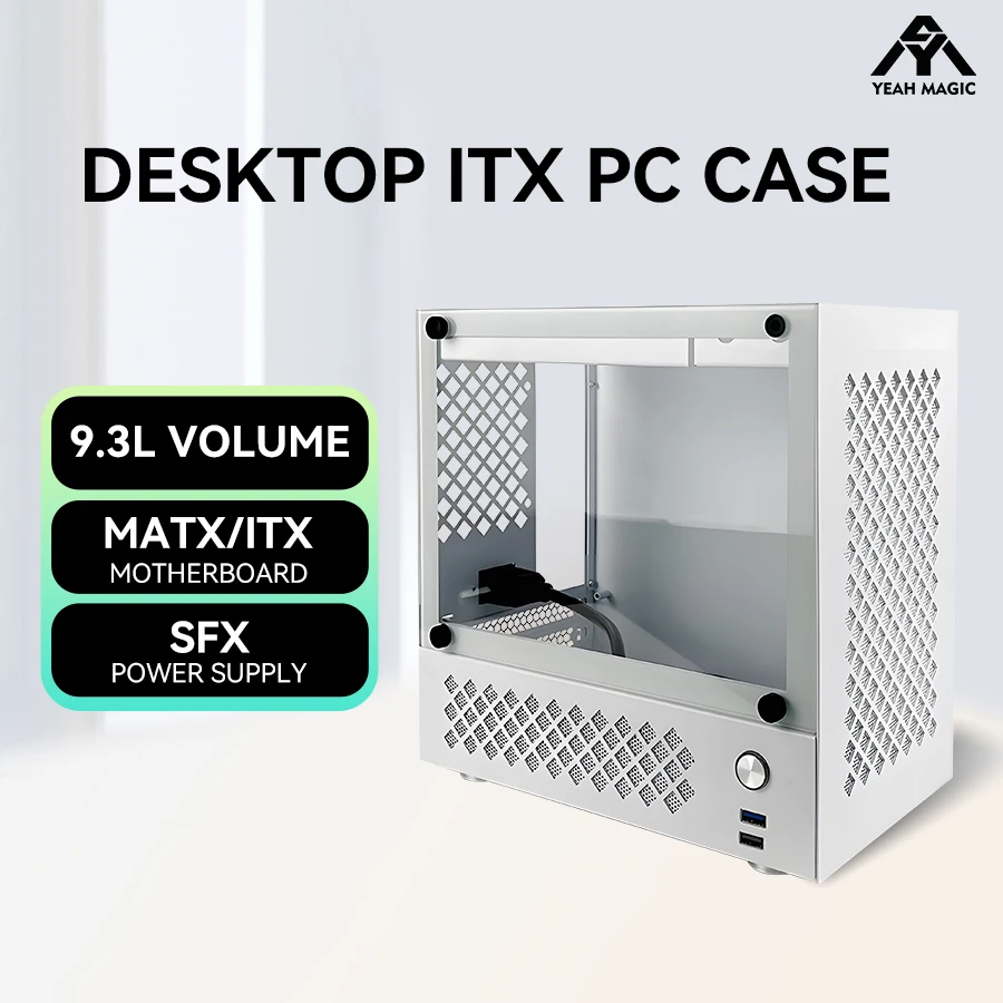 

Yeah Magic Mini Case All-In-One Aluminum SFX Chassis Power Portable Mini Desktop Mesh Chassis Computer PC Case Graphics Card S30