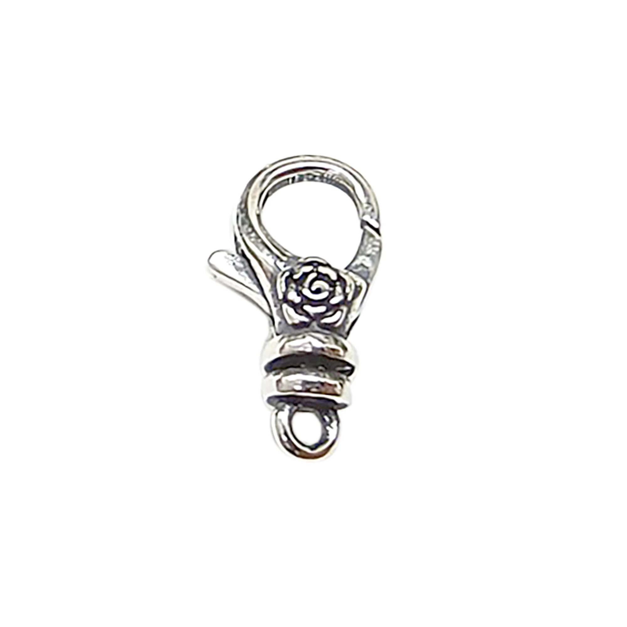 stylish Korea 15mm Small Sterling silver 925 rose flower decor