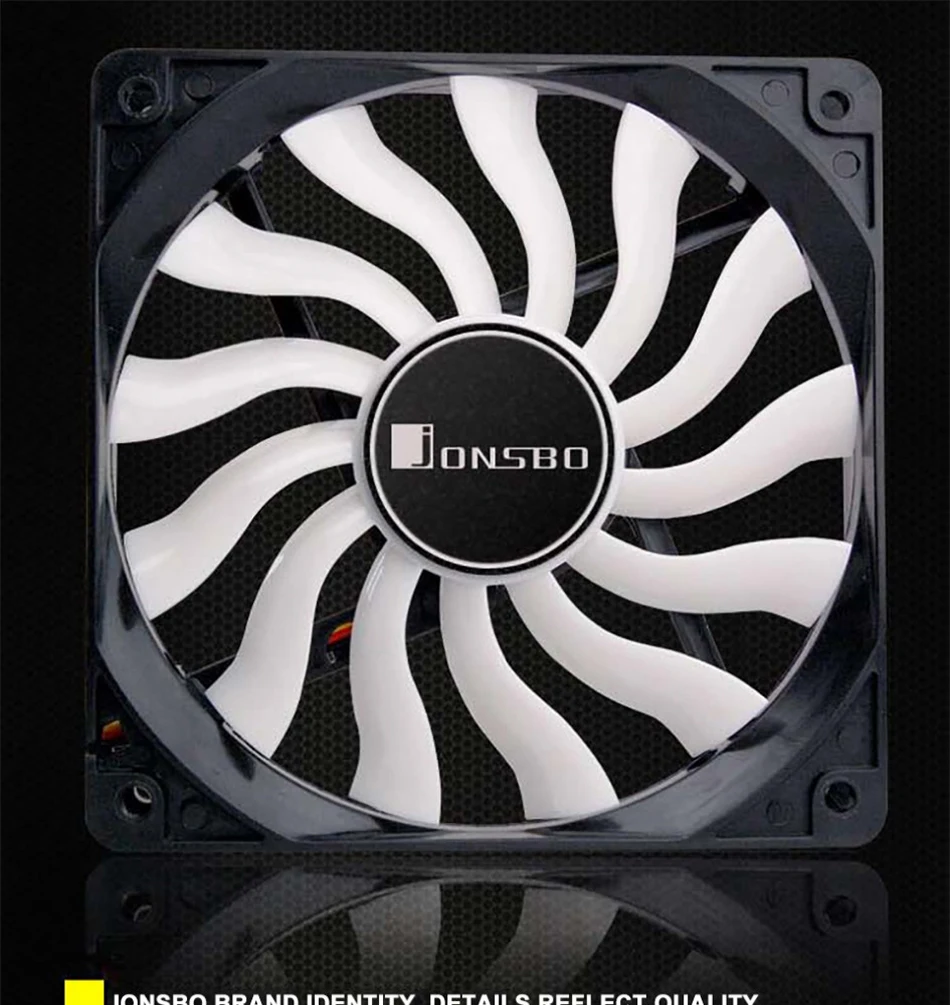 JONSBO-Ventilador de refrigeração silencioso fino do computador,