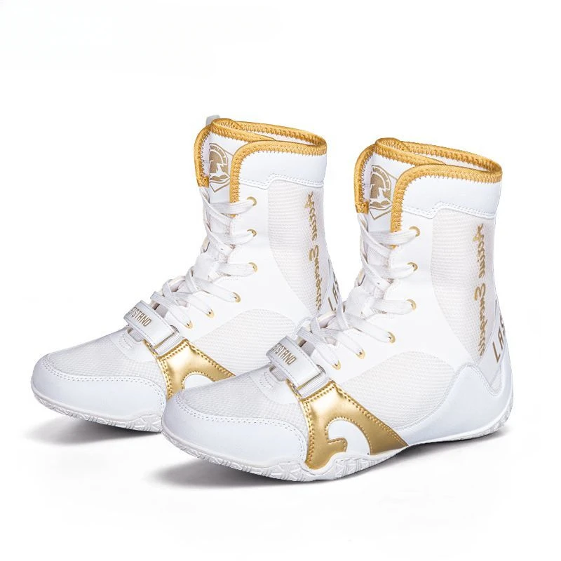 High-top Professional Boxing Shoes Men's Free Fighting Sports Shoes Lightweight Wear-resistant Comfortable Wrestling