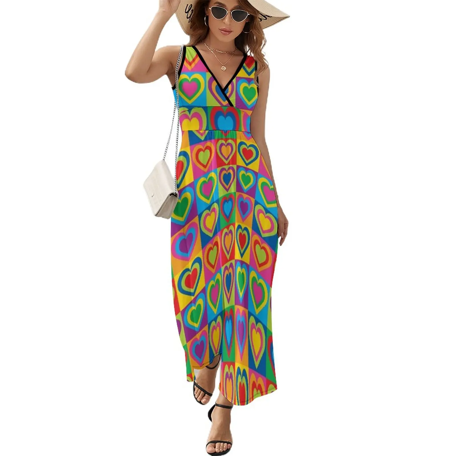 

Pop Art Hearts Sleeveless Dress dress dresses summer dress daily Woman fashion dress summer 2023 women