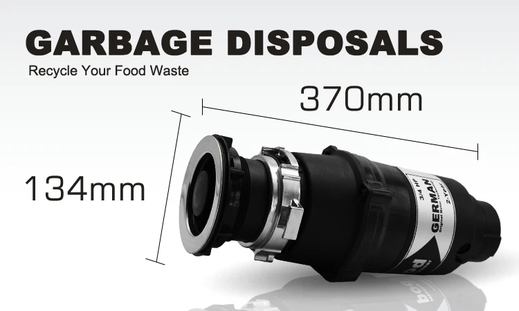 Energy saving 700W motor Technology Fast-and-easy mount kitchen Food Waste Disposers , 3/4 HP Household Garbage Disposer 3