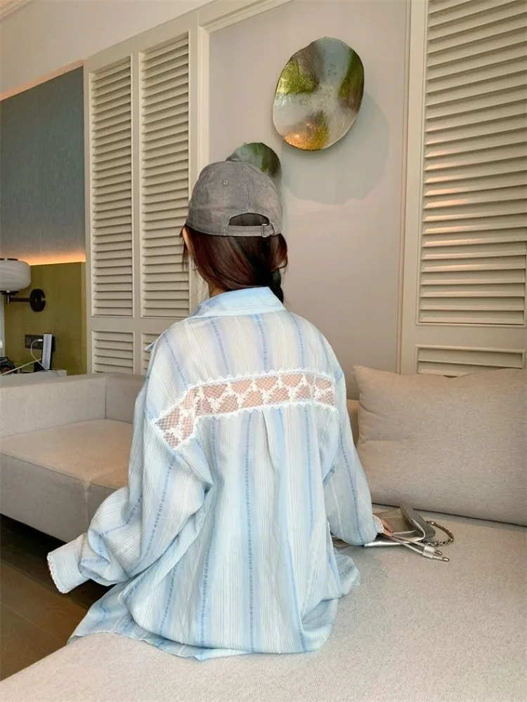 Рисунок 3 - Ажурные полосатые женские кружевные блузки Deeptown