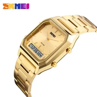 SKMEI double affichage montre hommes numérique double temps sport chronographe étanche mâle horloge Quartz montres Relogio Masculino 5