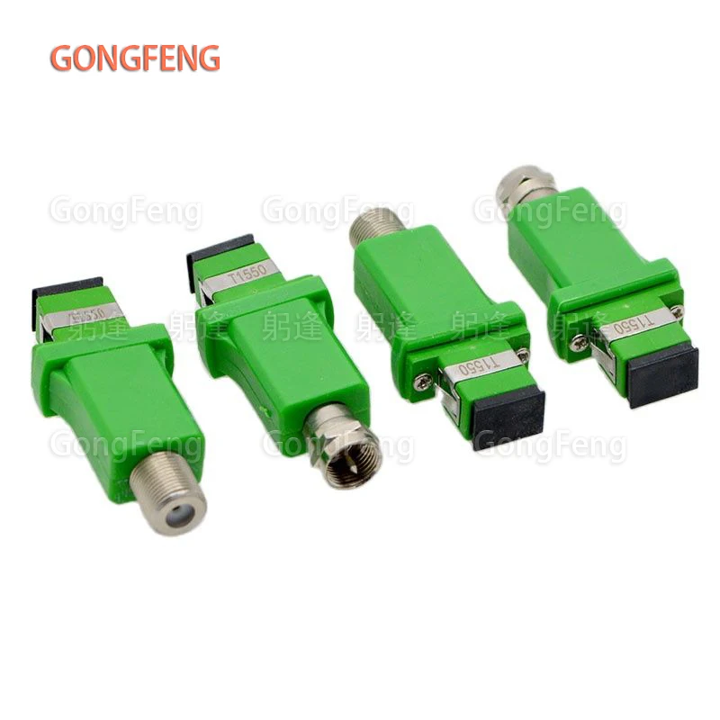 10pcs New FTTH 1550nm Optical Fiber Passive Adapter CATV Opto-Signal Converter Optical Receiver Inch F Male / Female Output