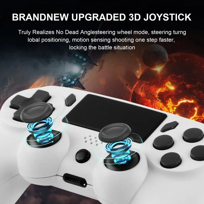 2026 NEW HOT Wireless Gamepad With 6-axis Gyroscope PC Joystick touchpad Dual Vibration For PS5 PS4 PC Multi-function Controller