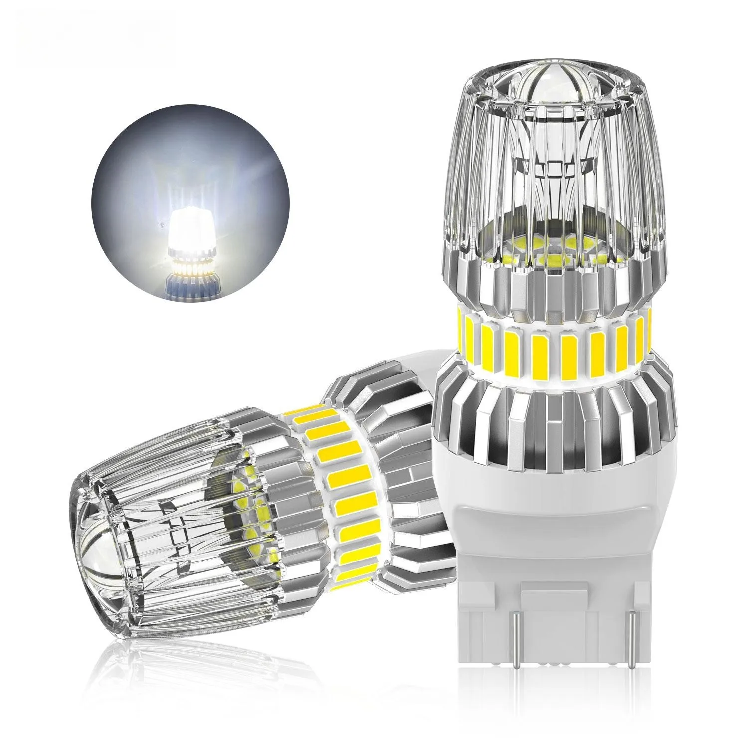 

OBOLED 10X New Auto Bulb 7443 W21/5W W21W T20 3157 1157 1156 Back up Reverse Brake Light 4014Chip 3030Chip Led Car Lamp 12-24V