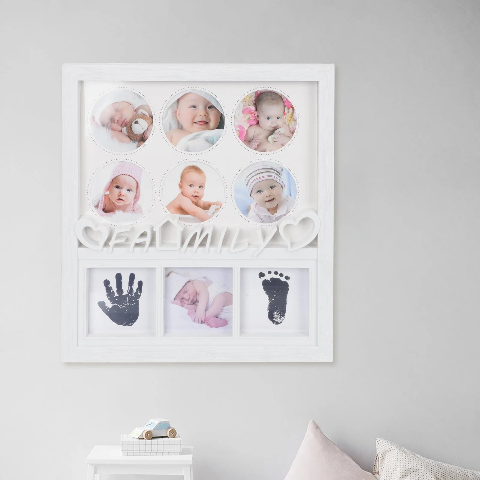 

Kids Picture Frames Baby for Photos Three-dimensional Footprint Albums Pp Handprint