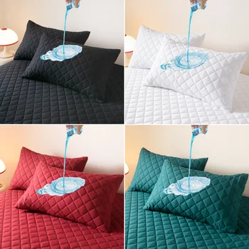 1 Pieces Waterproof Pillowcase Machine Washable Pillow Cover Bedroom Decor Suitable for With Children Just Pillowcase ,No Pillow 1