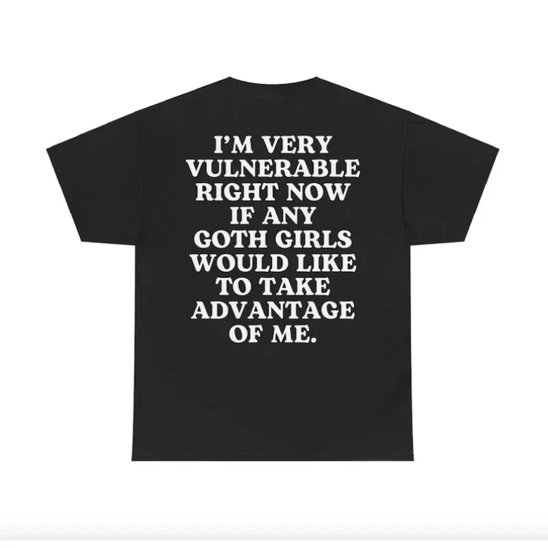Gothic Aesthetic I'm Vulnerable T-Shirt