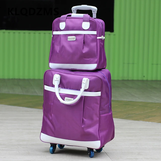 Women Trolley Bags Female Travel Luggage Bag With Wheel Waterproof Nylon  Duffle Carry On Hand Wheeled Bags Suitcases XA758ZC - AliExpress