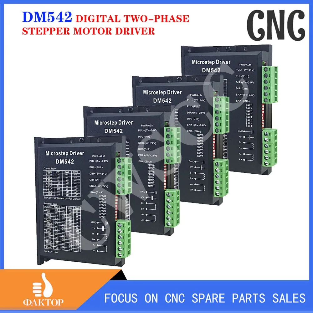 

4PCS DM542 Digital Stepper motor driver 2 phase 4.2A for 57 86 stepper motor NEMA23 NEMA34 Stepper Motor Controller