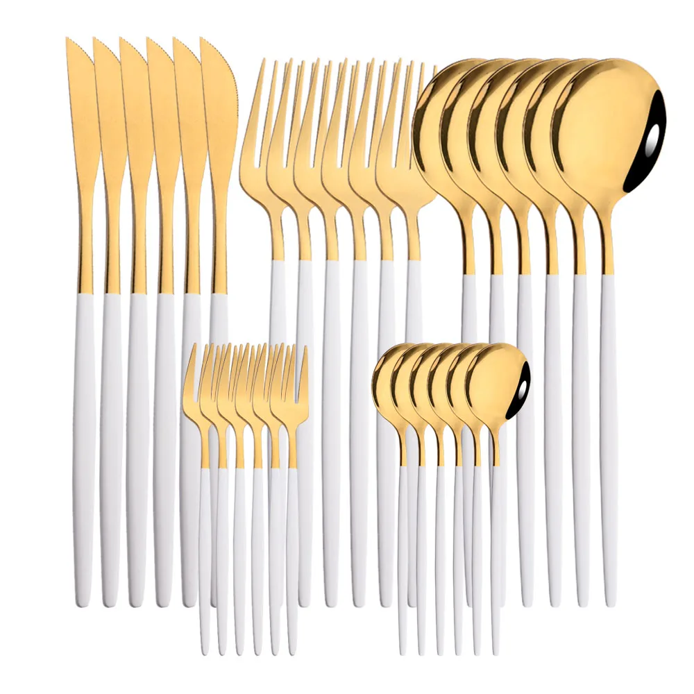 30Pcs White Gold