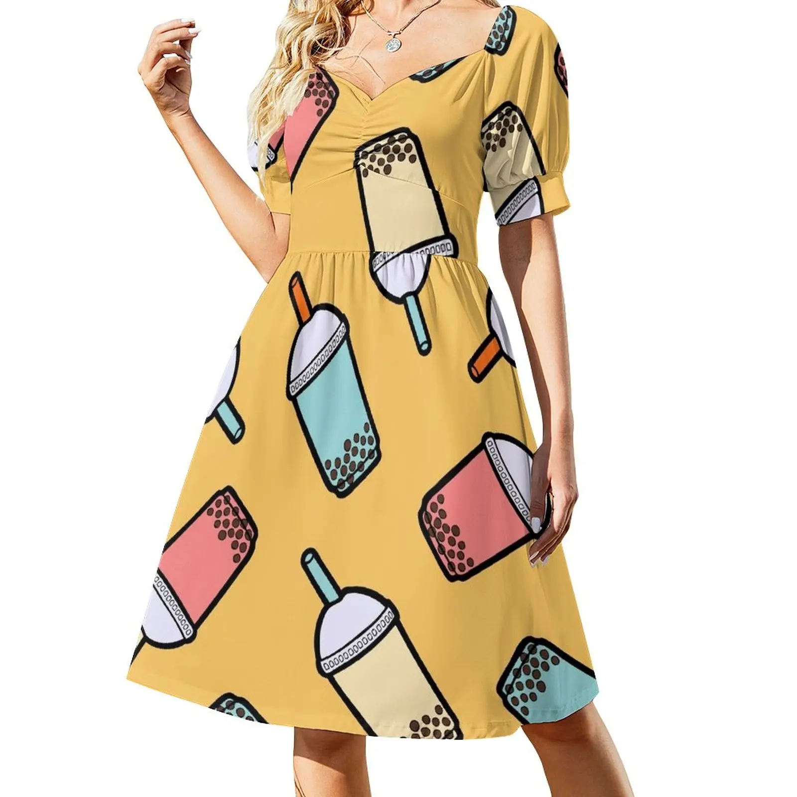 

Bubble Tea Pattern Dress fairy dress Elegant gowns